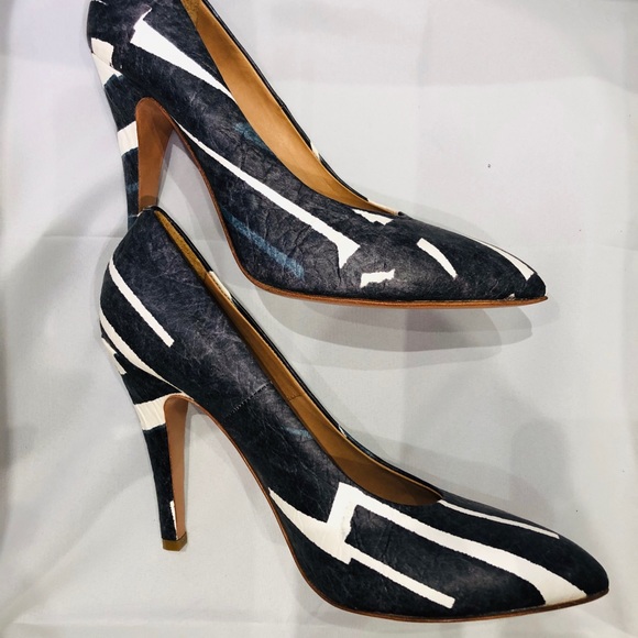 MM6 MAISON MARTIN MARGIELA Blue Navy Pumps IT 40 (appx US 9.5/10 - Picture 10 of 10